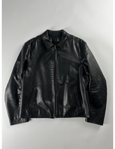 Prada Premium Black Leather Jacket FW 1999 - M Amélioration de cerveau avec