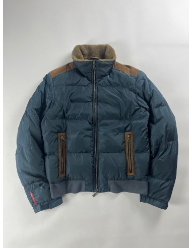 Prada Linea Rossa Puffer Nylon Leather Jacket - M Venez découvrir notre 