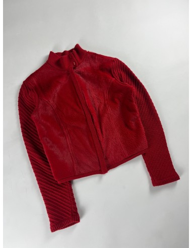 Celine Sample Red Pony Hair Cashmere Jacket FW 1999 - XS la livraison gratuite