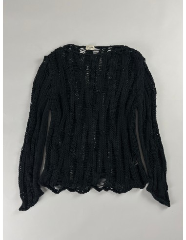 Saint Laurent Sample Black Distressed Sweater FW 2015 - S pas chere