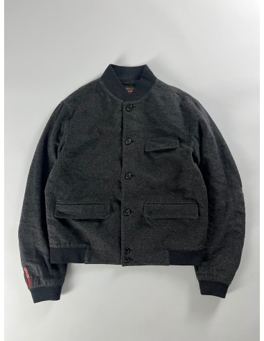 Prada Linea Rossa Grey Wool Bomber Jacket FW 2009 - M est présent 