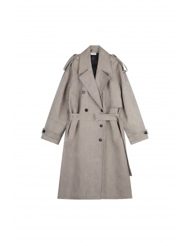 Suede Trench Long Coat En savoir plus