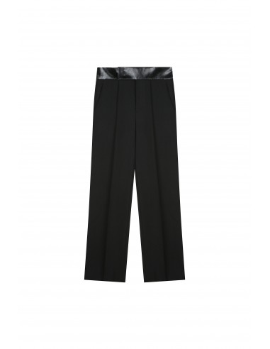 Leather Detailed Tuxedo Pants soldes