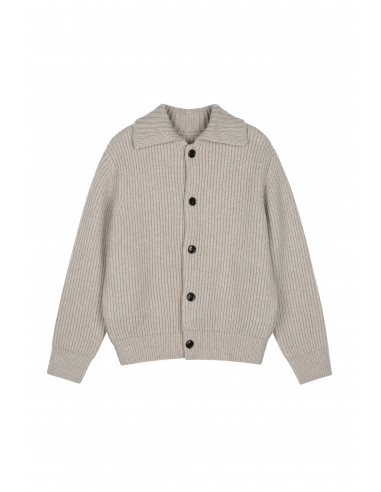 Collar Knitted Wide Cardigan rembourrage situé sous