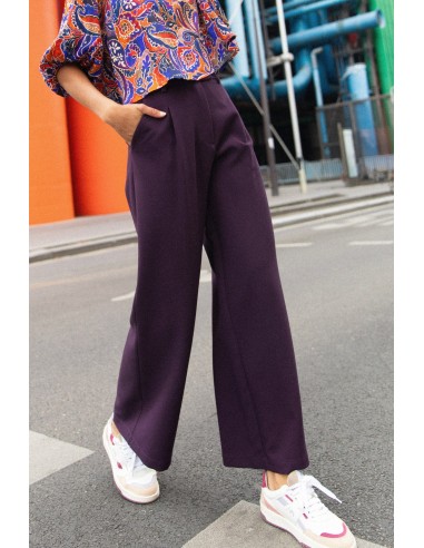 Le pantalon à pinces Aubergine basket pas cher